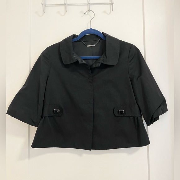 Elie Tahari Peplum Cropped Jacket - Picture 1 of 6